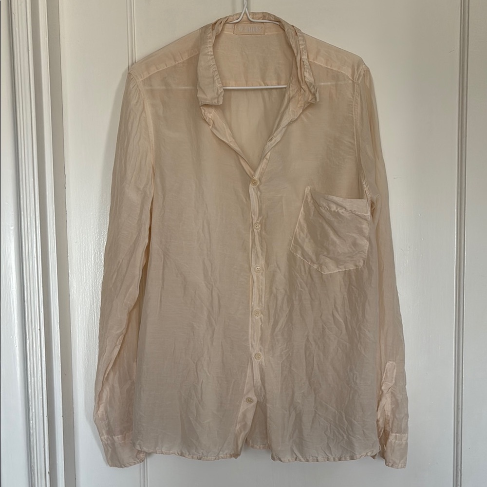 CP Shades Light Joss Peach Cotton Silk Blouse